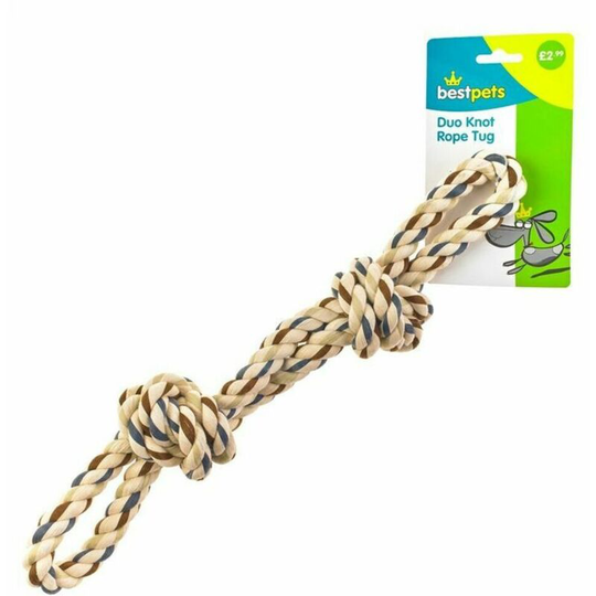 Knotted Rope Dog Toy (One Size) (Multicoloured) - Multicoloured - Best Pets