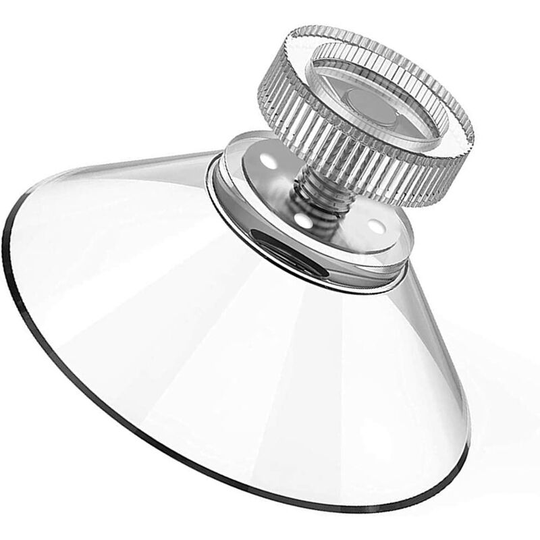 Denuotop - Suction cup ? 40mm, 8pcs Stainless Steel M5 Thread Suction Cup Hook, Suction Cups with Clear Knurled Nut for Bathroom, Car, Toothbrush