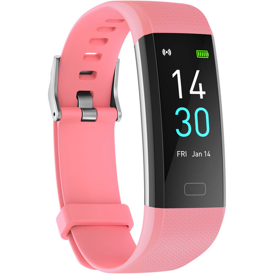 MUFF Fitness Tracker with Heart Rate Blood Pressure Blood Oxygen Sleep and Temperature Monitor Activity Tracker, Pink