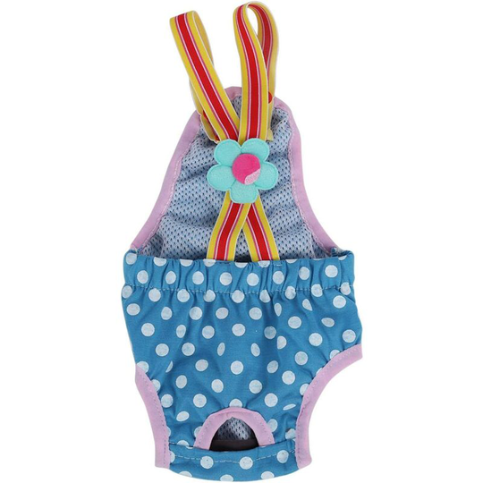 Dog Sanitary Pants, Cute Dots Pet Dog Cat Physiological Shorts Doggy Kitten Suspenders Underwear Pants Sanitary Panties Panties Menstrual Pants(S)