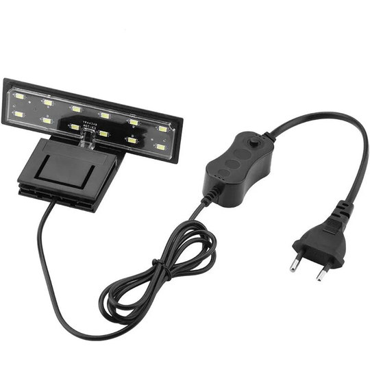 6W led Aquarium Lighting Clip-on Freshwater or Sea Plant Lamp, Aquarium Light Fixtures Waterproof Fish Tank Lighting(White light)