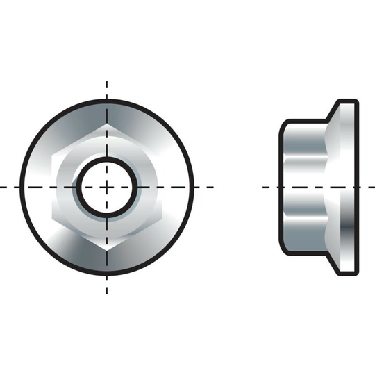 M4 Tooth Flange Hex Nut a A2- you get 50 - Qualfast