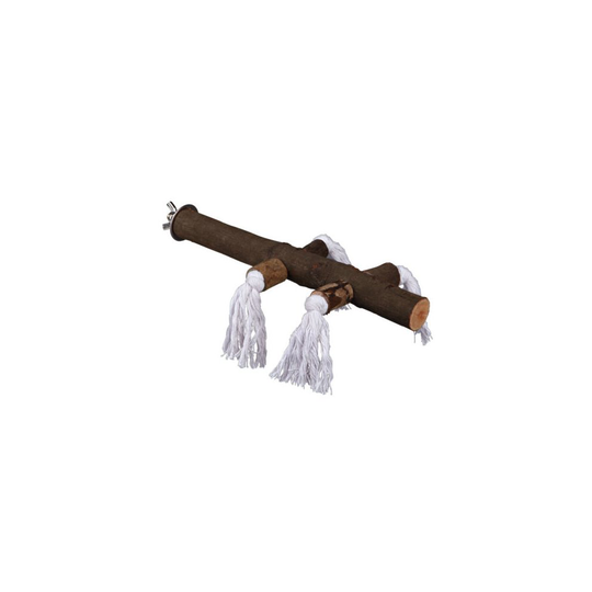 Natural Living Perch With Rope, 25 Cm/ø 25mm - Bird Rope Trixie Wood Cage - perch natural bird rope trixie wood cage sizes 2 living parrot 25cm