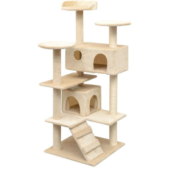 Cat Tree with Sisal Scratching Posts 125 cm Beige