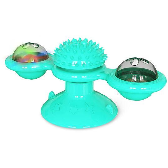 Interactive Windmill Cat Toys with Catnip : Cat Toys for Indoor Cats Funny Kitten Toys with led Light Ball Suction Cup‖Cat Nip Toy for Cat chew