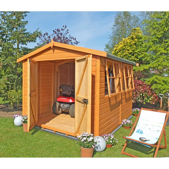 7.3 Ft. W x 13.7 Ft. D Shiplap Apex Wooden Shed