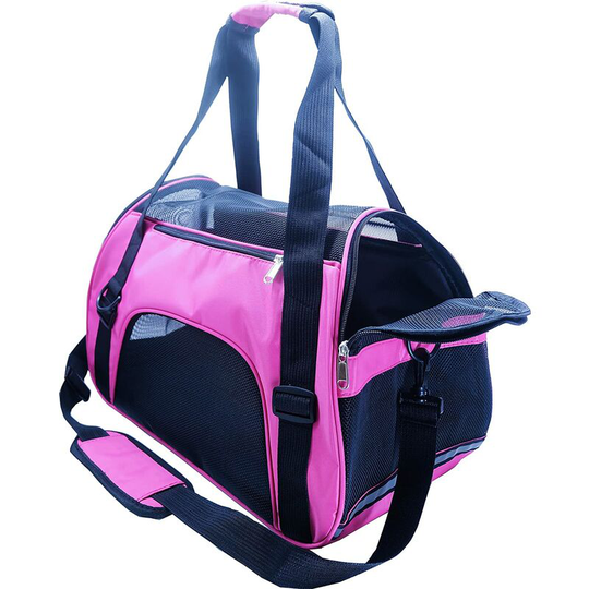 Carrier Bag for Small Cat, Kitten, Puppy, Small Dog, Airline Approved (Medium, Pink)