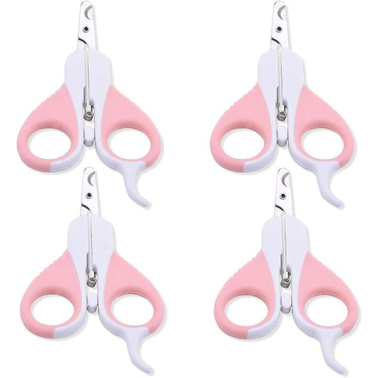 Cat Nail Clippers, Professional Cat Nail Scissors Rabbits and Small Animals Cat Claw Clippers Scissors Stainless Steel Curved Scissors Cat Nail
