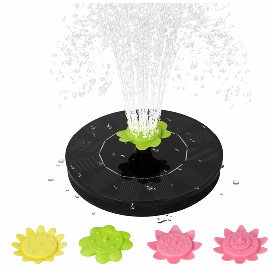 Solar Fountain Floating Pump, Solar Powered Bird Bath Floating Fountains Free Standing Outdoor Fountain Brushless Water Pump for Pool Pond Garden