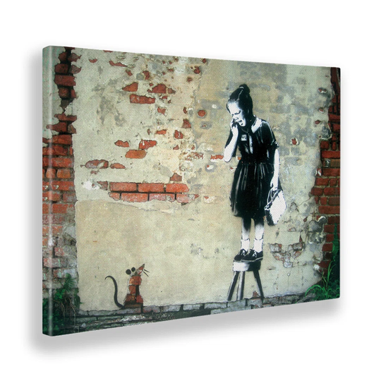Baby Mouse by Banksy - Unframed Painting on Canvas