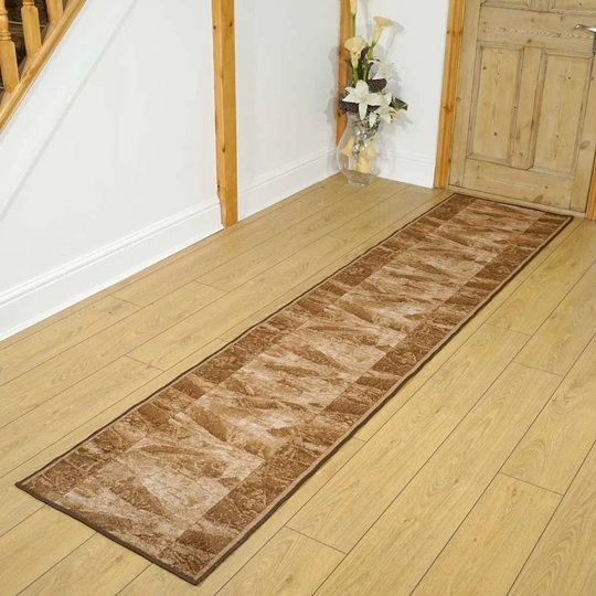 Tevrat Sardis Looped/Hooked Brown/Beige Rug