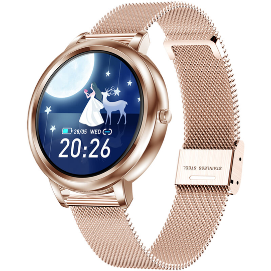 Superseller - MK20 Female Smart Watch 1.09-Inch ips Full-Touch Screen BT4.0 IP67 Waterproof Fitness Tracker Sleep/Heart Rate/Blood Pressure Monitor,