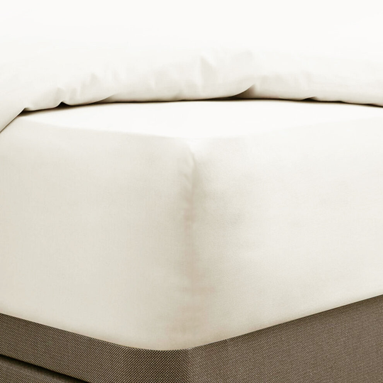 (Cream, Super King) Linens Limited 100% Egyptian Cotton 400 Thread Count Extra Deep Fitted Sheet