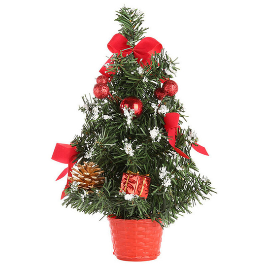 Mini Tabletop Christmas Tree Home Christmas Small Desktop Decoration Party Ornament Family Christmas Gift,Red,30cm - Red,30cm