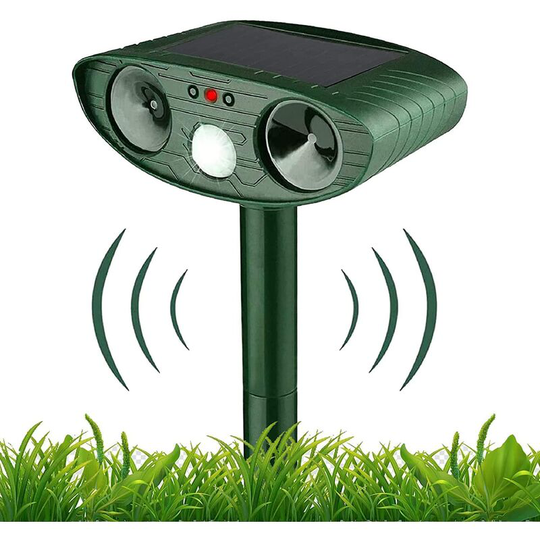 Naxunnn - Ultrasonic Cat Repeller, Solar Powered Cat Repeller, Waterproof Outdoor Cat Repeller with Motion Sensor, Ultrasonic Garden Cat Repeller for