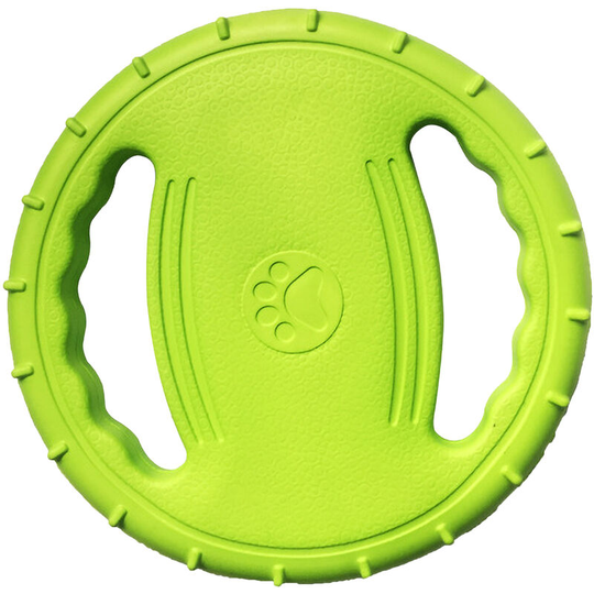 Pet Dog Flying Disc eva Dog Training Ring with Double Handles Dog Flyer Toys Outdoor Activity Floating Fetch Toy