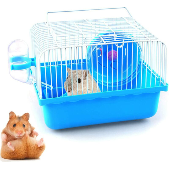 Heguyey - Hamster Pet Cage, Hamster Habitat Travel Hamster Cage Hamster Villa Hamster Cage Portable Translucent Small Animal Hamster Cage Convenient