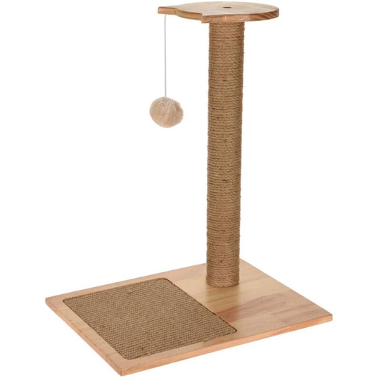 Cat Scratching Tree on Stand with Ball 40x30x50 cm Pets Collection Brown