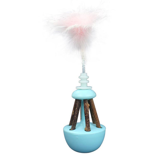 Cat Tumbler Toy Interactive Cat Toys Cat Teaser Entertainment Exercise for Indoor Cats Pets,model:Blue - model:Blue