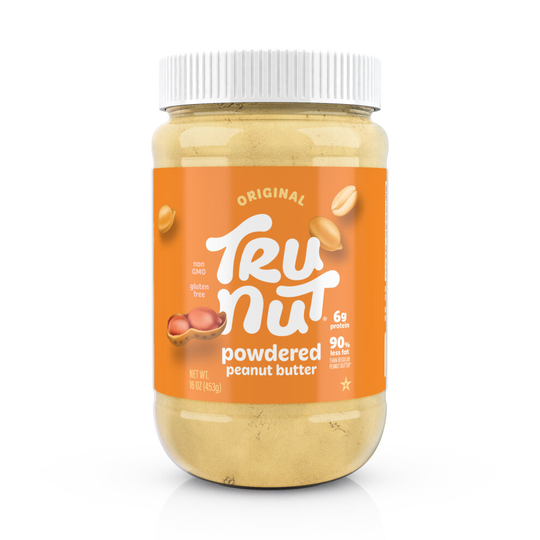 Tru-Nut Powdered Peanut Butter Original, 453g (1 lb) All Natural Peanut Butter Powder from Real Roasted Pressed Peanuts, High in Protein, Natural