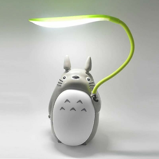Cartoon Totoro usb Charging Desk Lamp, Creative Dual-use Night Light (Chinchilla White Belly)
