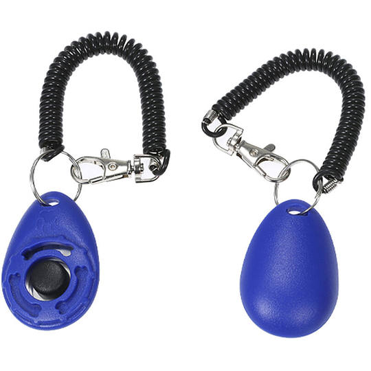 Dog Training Clicker with Elastic Spiral Wrist Band for Dog Playing Toy