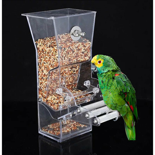 Hanging Ease For Feeder Bird Cage Bird House Food Box Hanging Parrot Food Exterior Feeder of Power Containers Accessories Eating Perch