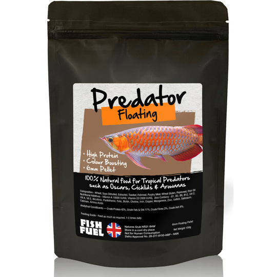 (Predator Floating 150g) Fish Fuel Aquarium Fish Food Pouch - Catfish, Cichlid, Corydoras, Shrimp, Pleco