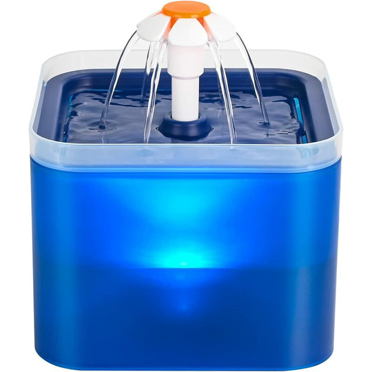 Benobby Kids - Cat Water Fountain, Ultra Quiet Cat Water Dispenser, Cat Water Dispenser with led Light, 2L Cat Fountain, with Activated Carbon Filter