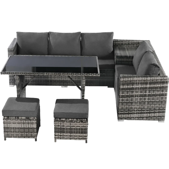 Eiliana Rattan 7 - Person Seating Group with Cushion
