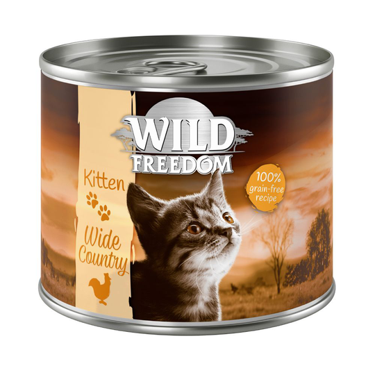 Wild Freedom Kitten Saver Pack 12 x 200g - Wide Country - Veal & Chicken