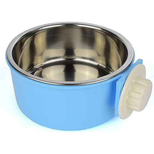 Pet Hanging Cage Bowls Removable Stainless Steel Food Water Bowls for Dogs Cats Small Animals Feeder
