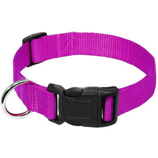 Soft Adjustable Solid Color Nylon Puppy/Dog Collar For Pet To Match Leash And Harness