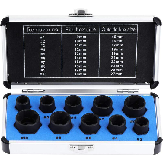 Nut Remover Damaged Nut Remover Kit Broken Bolt Nut Bolt Extractor Kit Latch Socket Tool Kit Drive Socket