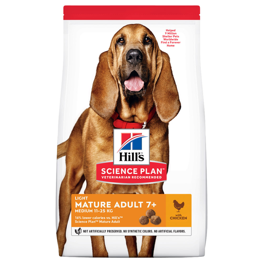 Hill's Science Plan Mature Adult 7+ Light Medium with Chicken - 14kg
