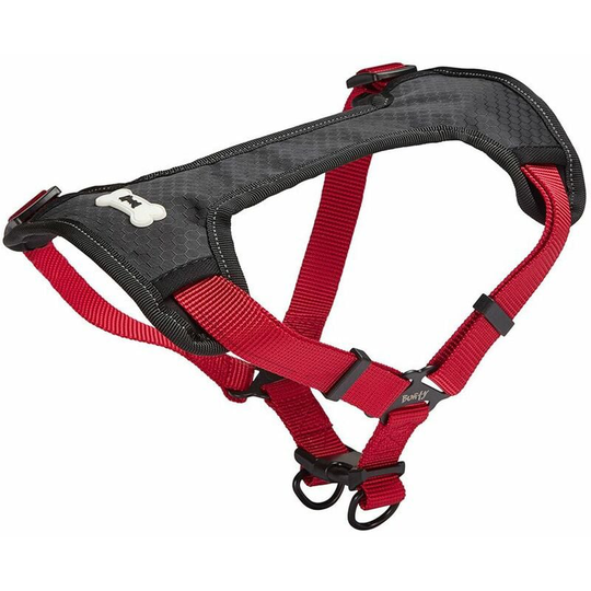 Soft Comfortable Breathable Fabric Dog Puppy Pet Adjustable Harness Vest - Red - Medium - Bunty