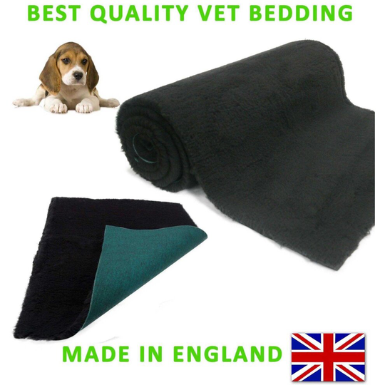 Black VET Bedding WHELPING FLEECE DOG CAT ANIMAL PUPPY Traditional Bedding