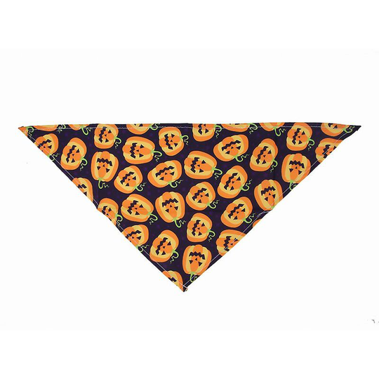 Halloween Dog Bandanas Bibs Triangle Dog Scarf Bibs Dog Kerchief Set Dog Bandanas With Halloween Pumpkin Patterns For Halloween Pet Costume Accessorie