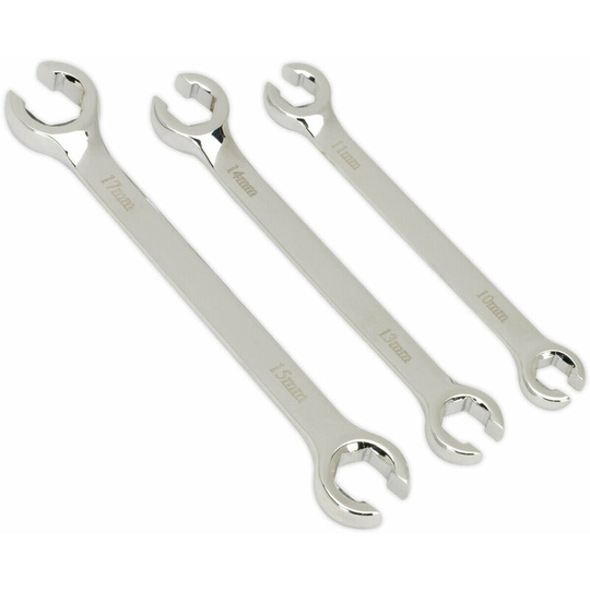 3 pack Flare Nut Spanner Set -Compression Joint Wrench / Crow Foot Brake Spanner