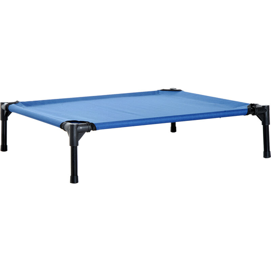 Elevated Pet Bed Cool Cot Dog Sleep Folding Indoor Outdoor Camping 76Lcm - Blue - Pawhut