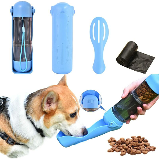 Modou - Dog Travel Water Bottle Accessories, Portable Dog Water Dispensers 200ml Feeders and 300ml Drinkers for Cats Pets Outdoor Walking Hiking