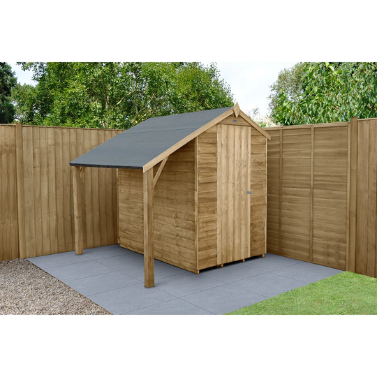 2 ft. W x 10 ft. D Wooden Overlap Apex Garden Shed