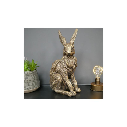 Resin Hare Ornament Rabbit Figure Sculpture Vintage Style Home Art Decor Statue