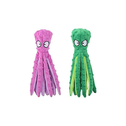 Pet Interactive Dog Toys for Small and Medium Dogs, Durable Plush Squeaky Octopus Dog Toy for Puppy Teething Chew Toys