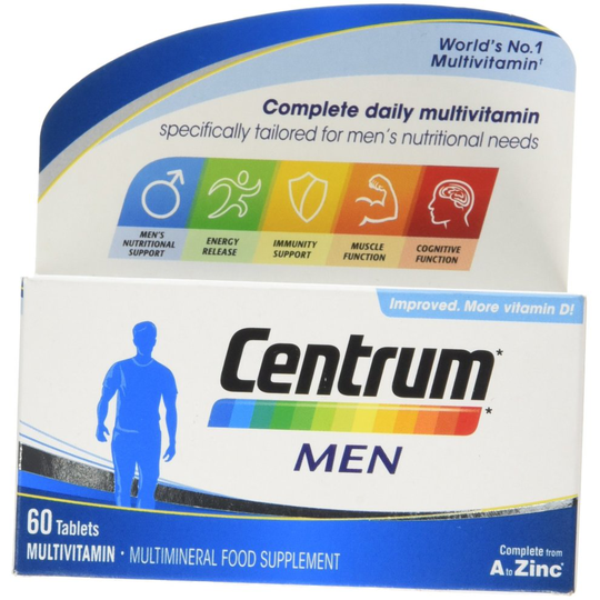 Centrum Multivitamin Tablets for Men, Pack of 60
