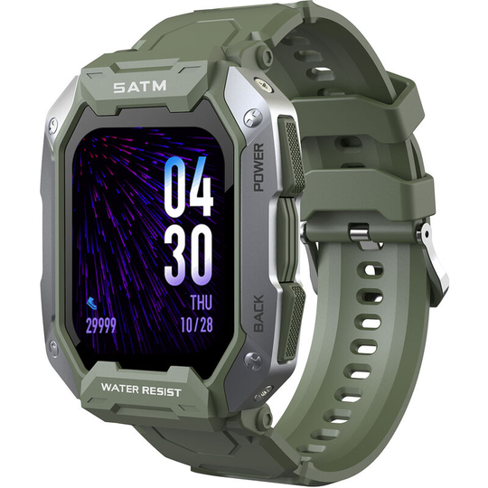 Asupermall - C20 Outdoor Sports Rugged Smartwatch 1.72'' 280*320 Full-touch Screen Tough Body 5ATM Waterproof Heart Rate Monitor 50 Days Standby 24