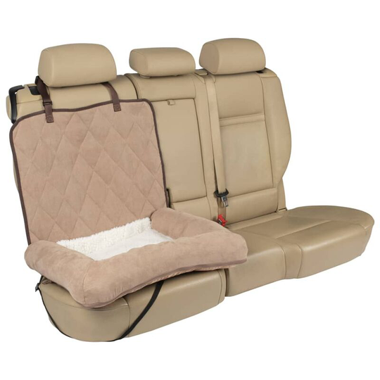 Dog Bed Car Cuddler Small Brown Happy Ride Brown