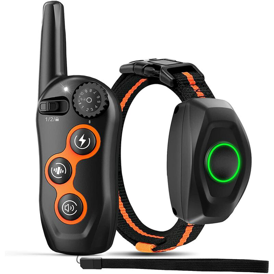 Dog Training Collar, 100% Waterproof Dog Shock Collar with Remote Range 1300ft, 3 Training Modes, Beep, Shock, Vibration, Rechargeable Electric Shock