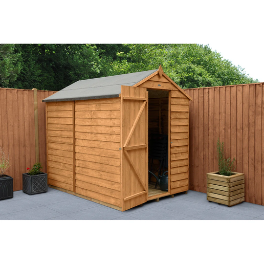 5 ft. W x 7 ft. D Wooden Overlap Apex Garden Shed