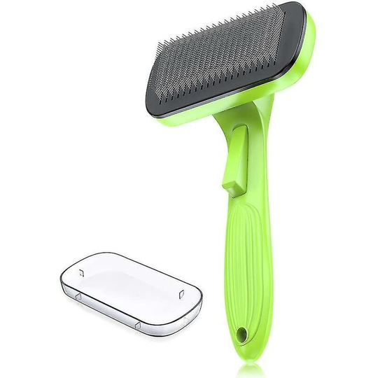 Long Haired Dog Cat Grooming Brush, Professional Self-cleaning Curry Comb